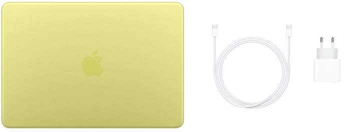 MacBook Neo de 13 pulgadas, cable de carga USB-C y adaptador de corriente USB-C de 20 W