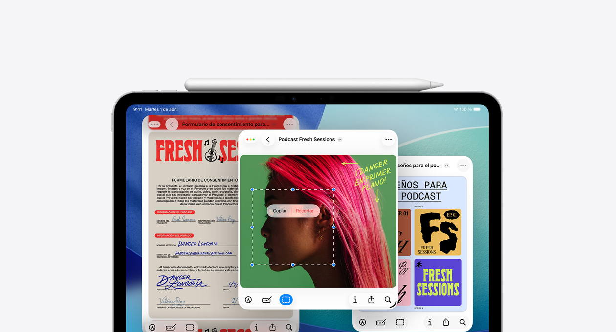 Un iPad muestra la nueva app Vista Previa