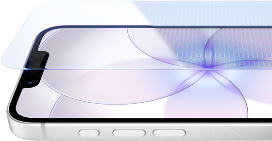 iPhone 17e, πρόσοψη Ceramic Shield 2, πλαϊνή όψη, λευκό χρώμα, κουμπιά: Ενέργεια, Ένταση ήχου