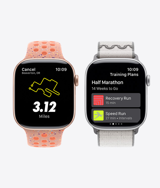 Apple Watch Series 11 devices, Nike Run Club app, Guided Runs and Training Plans features
