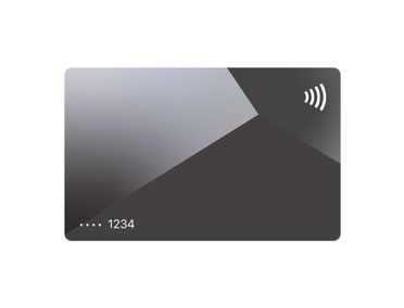 Front of Apple Card, titanium finish