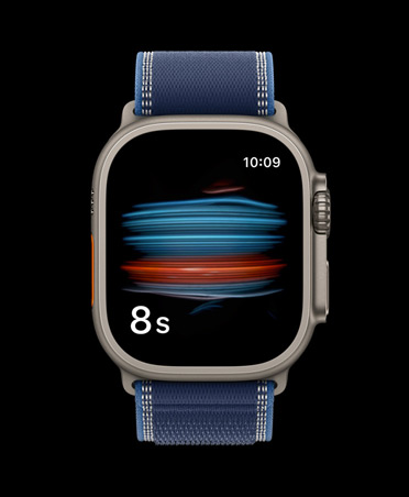 Apple Watch Ultra 3, cassa in titanio naturale, misurazione dei livelli di ossigeno nel sangue nell’app Salute