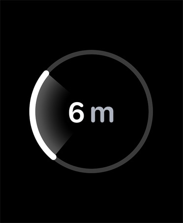 Precision Finding, ar baltu progresa joslu apvilkts aptuvenais attālums līdz noklīdušajam iPhone