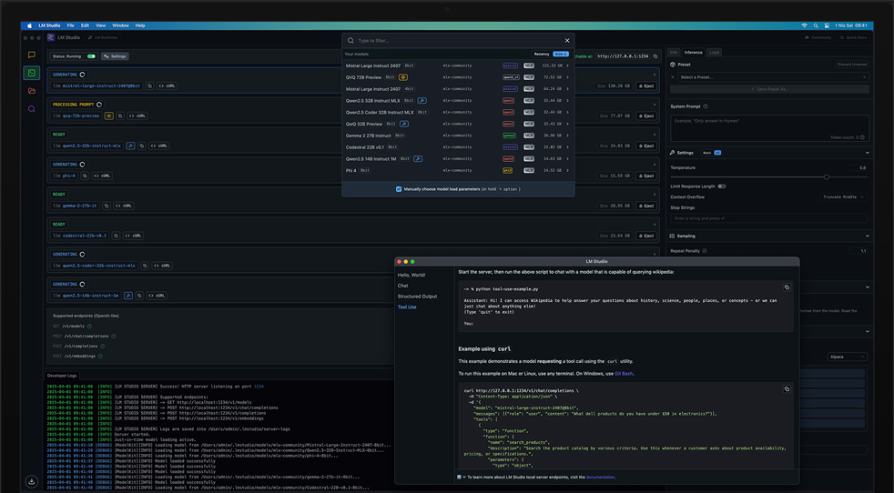 M3 Ultra çipli Mac Studio’da öğrenme modellerini değerlendirmek için LM Studio ve Apple MLX kullanılıyor
