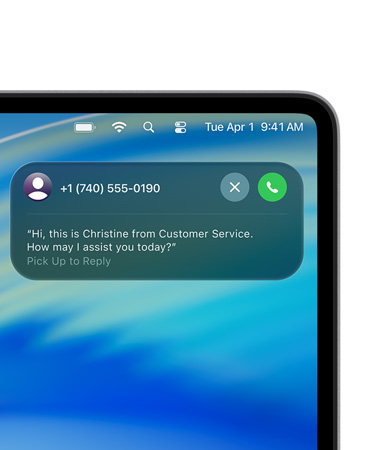 Mac ekranının sağ köşesinde, kullanıcının bir müşteri hizmetleri temsilcisi için beklemede olduğunu belirten Tutma Yardımı Canlı Etkinliği yer alıyor