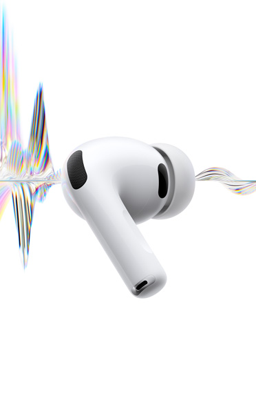 AirPods Pro 3, color blanco, micrófono con cancelación de ruido, almohadilla de silicona, cuerpo corto