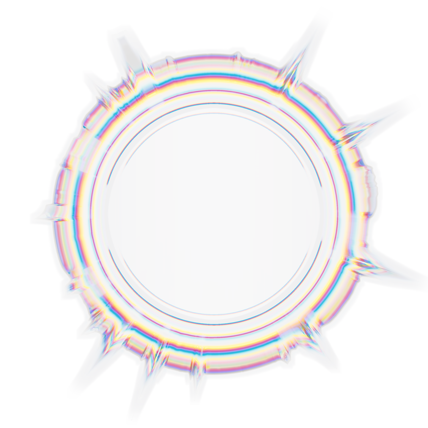 Onda sonora circular, el texto en el centro dice: Control de ruido inteligente. Lo nunca oído.