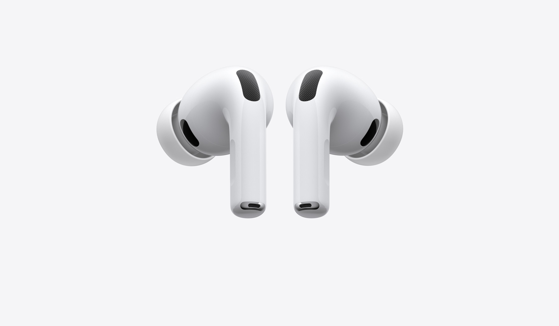 AirPods Pro 3, auriculares inalámbricos izquierdo y derecho, color blanco, almohadillas de silicona