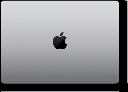 MacBook Pro 14-inch exterior, closed, Apple logo centered