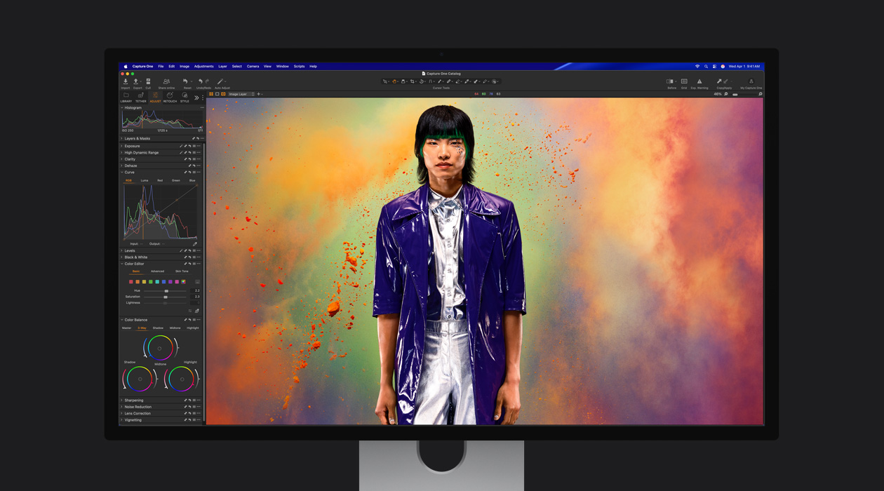 En bildefil med flere visningsalternativer i navigeringsfeltet til venstre