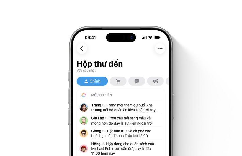 iPhone shows inbox in Mail app with important messages at the top